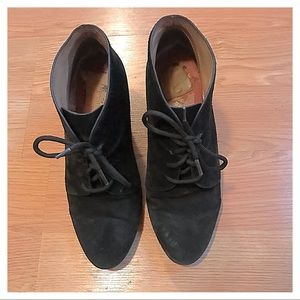 {Kate Spade} Lace-up Suede Booties, 7M